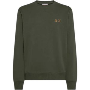 Sun68, Heren, Sweatshirts & Hoodies, Groen, Maat: L Katoen,
