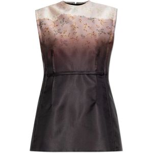 Jil Sander, Dames, Tops, Bruin, Maat: S Zijde,