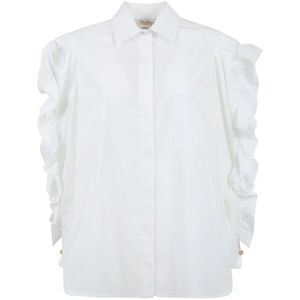 Max Mara, Dames, Blouses & Shirts, Wit, Maat: L Katoen,