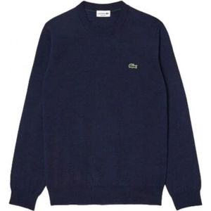 Lacoste - Klassieke Stijl - Gebreide Trui - Blauw - Katoenmix