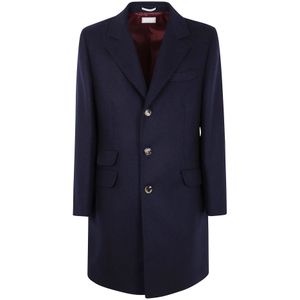 Brunello Cucinelli, Heren, Mantels, Blauw, Maat: M Kasjmier,