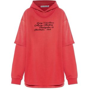 Acne Studios, Dames, Sweatshirts & Hoodies, Rood, Maat: XS