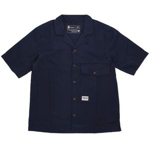 Timberland, Heren, Overhemden, Blauw, Maat: S Katoen,