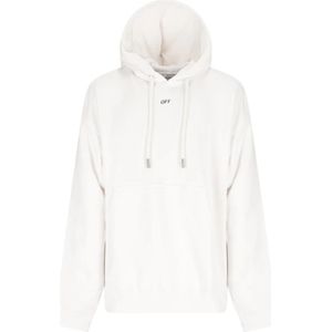Off White, Heren, Sweatshirts & Hoodies, Wit, Maat: L Katoen,