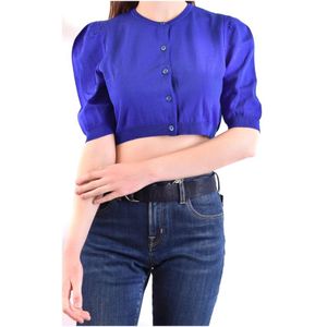 Boutique Moschino, Dames, Truien, Blauw, Maat: L Polyamide,