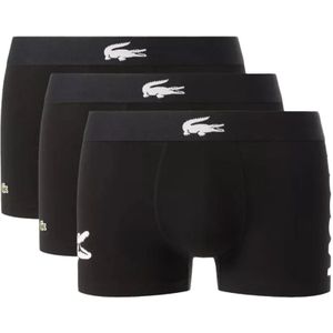LACOSTE - Boxershorts - Zwart - Set van 3 - Bedrukte Stretch Katoen