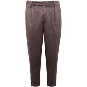 Pt01, Heren, Broeken, Paars, Maat: S Linnen,