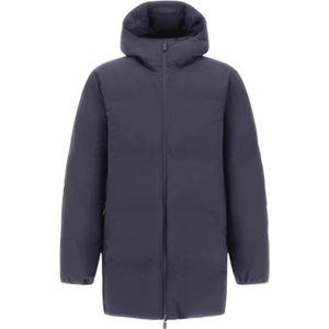 Herno - Midi Gewatteerde Donsjas - Blauw - Polyamide