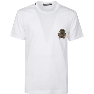 Dolce & Gabbana, Heren, Tops, Wit, Maat: S Katoen,
