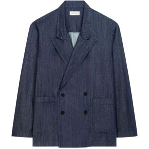 Dries Van Noten, Heren, Jassen, Blauw, Maat: L