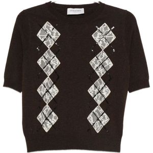 Ermanno Scervino, Dames, Truien, Bruin, Maat: 2XS