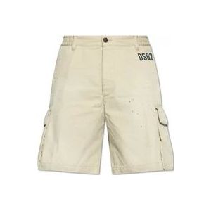 Dsquared2 Cargo shorts , Beige , Heren , Maat: S