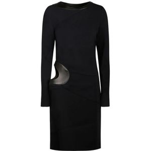 Tom Ford, Dames, Jurken, Zwart, Maat: XS Leer,
