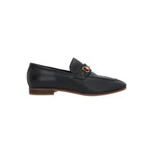 Gucci Zwarte gehamerde leren mocassin , Black , Heren , Maat: 40 EU