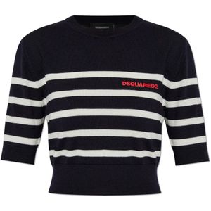 Dsquared2, Dames, Truien, Blauw, Maat: XS Wol,