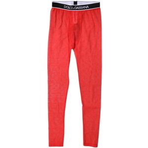 Dolce & Gabbana, Dames, Broeken, Rood, Maat: S Nylon,