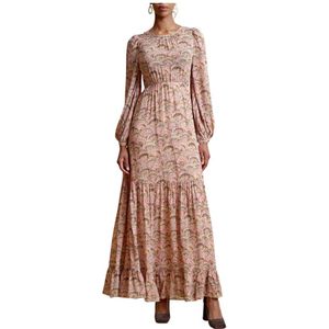 BY Timo, Dames, Jurken, Veelkleurig, Maat: S Leer,