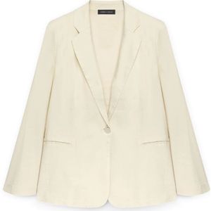 Fiorella Rubino, Dames, Jassen, Wit, Maat: 2XL Linnen,