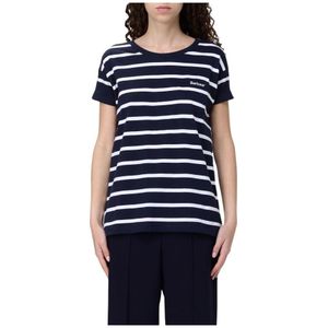 Barbour, Dames, Tops, Blauw, Maat: L Katoen,