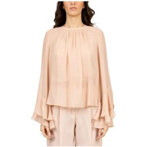 Max Mara Studio, Dames, Blouses & Shirts, Beige, Maat: XS Zijde,