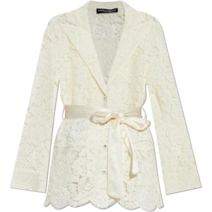 Dolce & Gabbana, Dames, Jassen, Beige, Maat: XS Katoen,