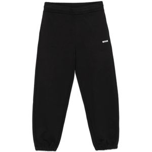 Msgm, Heren, Broeken, Zwart, Maat: S Katoen,