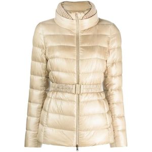 Herno, Dames, Jassen, Beige, Maat: S Nylon,