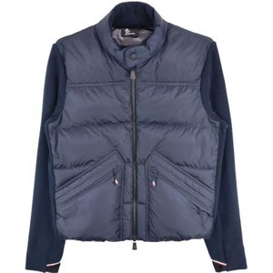 Moncler, Heren, Jassen, Blauw, Maat: M Fleece,