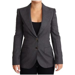 Dolce & Gabbana, Dames, Jassen, Grijs, Maat: 3XS Wol,