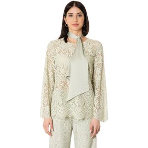 D.Exterior, Dames, Blouses & Shirts, Groen, Maat: S Katoen,