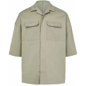 Rick Owens, Heren, Overhemden, Groen, Maat: M Katoen,