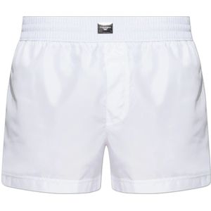 Dolce & Gabbana, Heren, Badkleding, Wit, Maat: XS Leer,