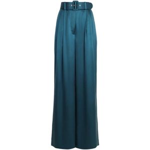 Zimmermann Zijden Broek met Bijpassende Riem , Blue , Dames , Maat: S