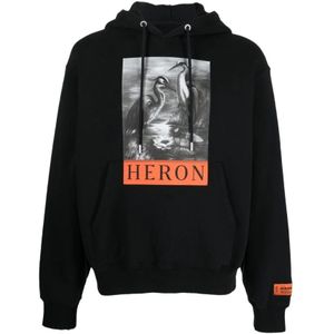 Heron Preston - NF Heron Logo Hoodie - Sweatshirt - Zwart - Katoen