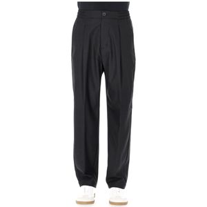 Herno, Heren, Broeken, Zwart, Maat: S Katoen,