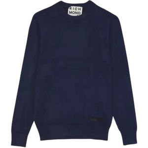 John Richmond, Heren, Truien, Blauw, Maat: XL Nylon,