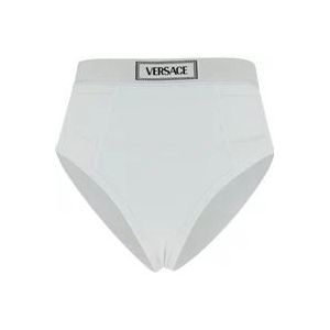 Versace Witte Katoenen Slip Ondergoed , White , Dames , Maat: S
