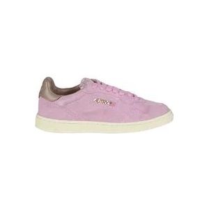 Autry Lage Platte Sneakers , Pink , Dames , Maat: 38 EU