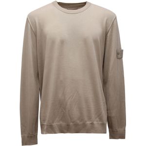 Stone Island, Heren, Truien, Beige, Maat: 2XL Wol,