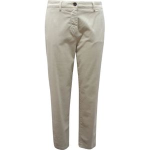 Mason's, Dames, Broeken, Wit, Maat: S Velours,