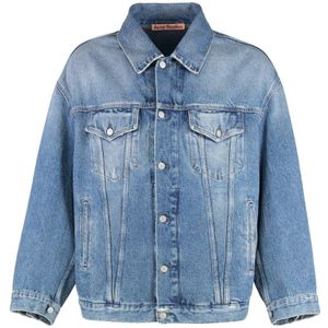 Acne Studios, Heren, Jassen, Blauw, Maat: 2XS Katoen,