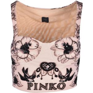 Pinko, Dames, Tops, Veelkleurig, Maat: L Polyamide,