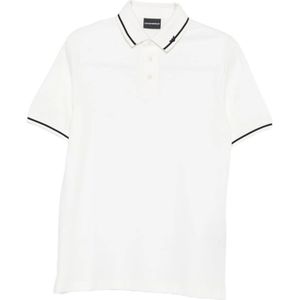 Emporio Armani, Heren, Tops, Wit, Maat: M Katoen,