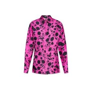 Versace Zijden shirt , Pink , Dames , Maat: M