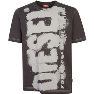 Diesel - T-shirt - Grijs - 100% Katoen