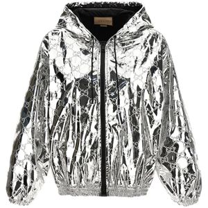 Gucci, Dames, Jassen, Grijs, Maat: 2XS Poliester,