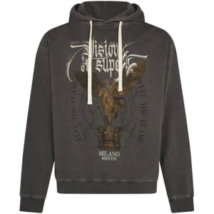 Vision OF Super, Heren, Sweatshirts & Hoodies, Grijs, Maat: XS Katoen,