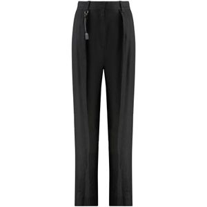 Elisabetta Franchi, Dames, Broeken, Zwart, Maat: L