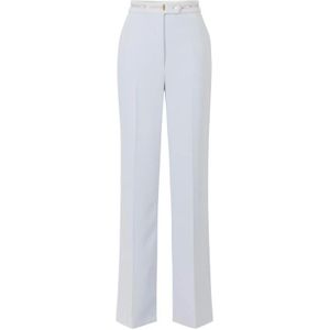 Elisabetta Franchi, Dames, Broeken, Blauw, Maat: XS Poliester,