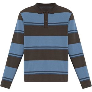 Samsøe Samsøe, Heren, Tops, Blauw, Maat: S Katoen,